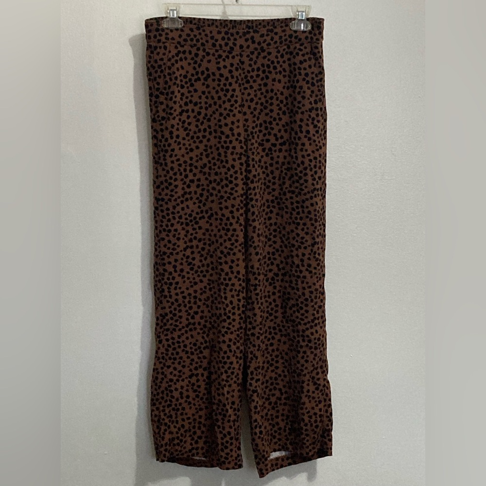 Old Navy Brown Polka Dot Wide Leg Pants